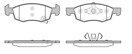 KLOCKI HAMULCOWE OPEL CORSA E 2014> 17,2MM PRZOD Z CZUJ. SZT ROADHOUSE 2163402