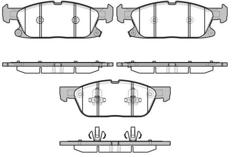 KLOCKI HAMULCOWE FORD GALAXY 2,0TDCI 2015-18 PRZOD 19MM SZT ROADHOUSE 2165702