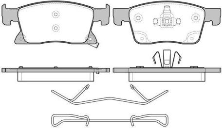 KLOCKI HAMULCOWE OPEL ASTRA K 15> PRZOD 19,5MM Z CZUJN. SZT ROADHOUSE 2167902