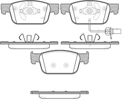 KLOCKI HAMULCOWE AUDI A4/A5 15> 17MM PRZOD Z CZUJ. SZT ROADHOUSE 2169201