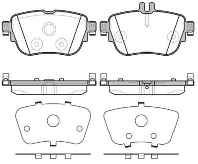 KLOCKI HAMULCOWE MERCEDES E-KLASA W213/C238 16.7MM TYL Z CZUJ. SZT ROADHOUSE 2169900