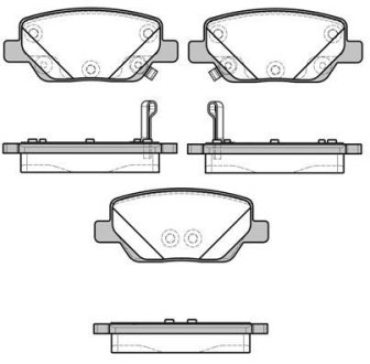 KLOCKI HAMULCOWE FIAT TIPO 16> 17,2MM TYL Z CZUJ. SZT ROADHOUSE 2170002