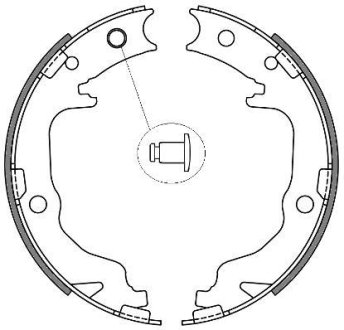 Колодки ручника Peugeot 4008/Mitsubishi Outlander 06- (170x32) ROADHOUSE 464100