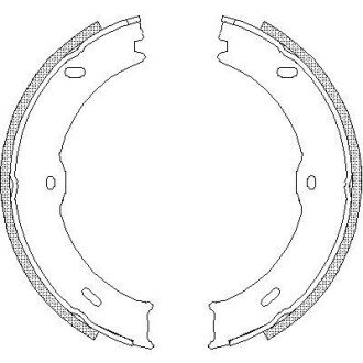 Колодки ручного тормоза, DB209-318 (с пружинками) ROADHOUSE 474600