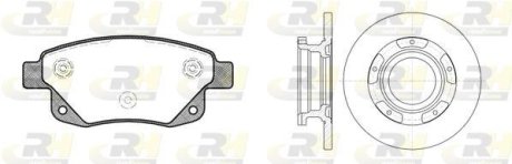 Комплект тормозов, дисковый тормозной механизм ROADHOUSE 8125200