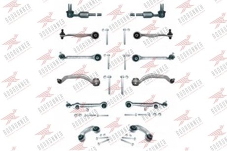 Комплект важелів підвіски (передньої) Audi A4 94-00/A6 97-05/VW Passat B5 00-05 (тонкий палец/повний) Rodrunner KTA566