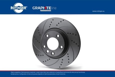 Диск тормозной передний (кратно 2) Audi A3 / Seat Toledo / Skoda Octavia / VW Golf, Caddy [280X49] (RT 2957-GL T5) ROTINGER RT2957GLT5