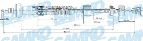 Linka sprz. XSARA PICASSO 905/715 AA SAMKO C0028C