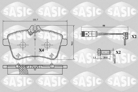 MERCEDES Classe A 169 Classe B 245 SASIC 6216034