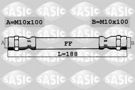 Шланг гальмівний SASIC 6604002