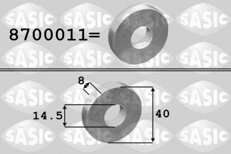 PODKЈADKA KOЈA WAЈU KORBOWEGO 14X40X8MM CITROEN/FIAT/FORD/LANCIA 1.5D-2.2HDI 94-15 SASIC 8700011