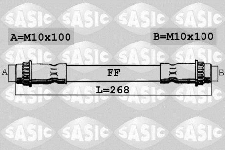 Шланг гальмівний SASIC SBH4064