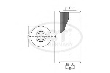 Фильтр масляный OPEL Tigra Twin-Top 1.4 16V (04-) (SH 446 P) SCT SCT Germany SH446P