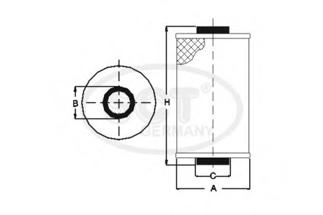 Фильтр масляный CITROEN Berlingo I (M49, M59) 1.6 HDi 75 (SH 4793 P) SCT SCT Germany SH4793P