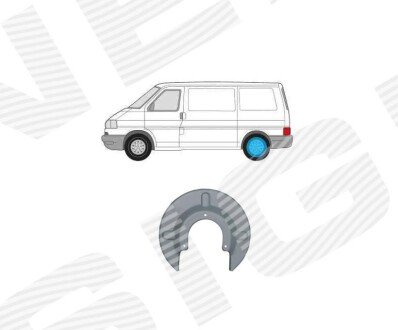 ЗАХИСТ ГАЛЬМІВНОГО ДИСКА | VW TRANSPORTER T4, 09.90 - 03 / CARAVELLE, 09.90 - Signeda PVW41700GLR