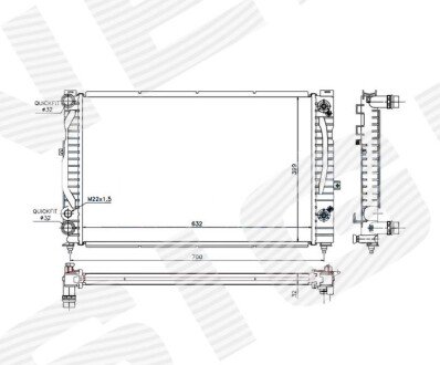 РАДІАТОР | VW PASSAT (B5+), 00 - 05 Signeda RA60229Q