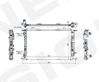 РАДІАТОР | AUDI A6 (4G/C7), 01.11 - 06.14 Signeda RA60323