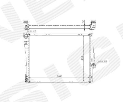 РАДІАТОР | BMW 3 (E46) COUPE/CABRIO, 05.99 - 03.03 Signeda RA60782Q