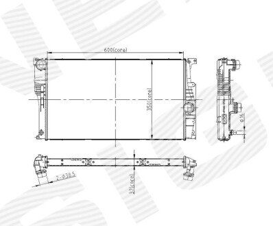 РАДІАТОР | BMW 4 (F32/F33/F36/F82), 13 - 20 Signeda RA60815