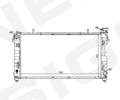 РАДІАТОР | CHRYSLER TOWN & COUNTRY, 01 - 04 Signeda RA61005Q