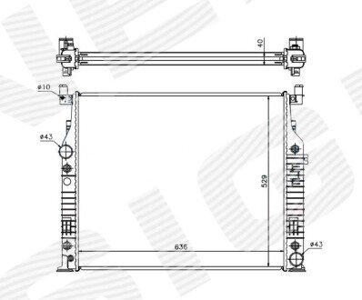 Радіатор MERCEDES BENZ (GL-KL X164), 06 - 12 Signeda RA62576A (фото 1)