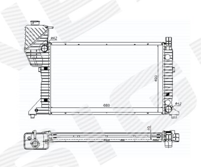 РАДІАТОР | MERCEDES BENZ SPRINTER, 02.95 - 02.00 Signeda RA62685