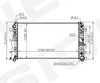 РАДІАТОР | MERCEDES BENZ SPRINTER, 03.00 - 02 Signeda RA627062