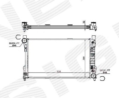 РАДІАТОР | MERCEDES BENZ (C-KL W203), 05.00 - 12.06 Signeda RA62786Q