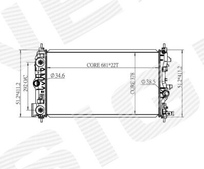 РАДІАТОР | OPEL ZAFIRA TOURER (C), 11 - 19 Signeda RA630723Q