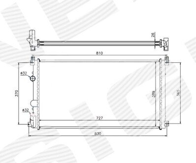 РАДІАТОР | NISSAN INTERSTAR (X70), 08.02 - 01.04 Signeda RA63824Q