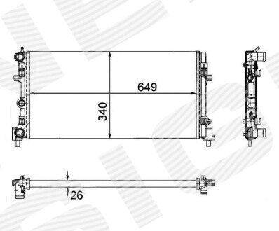 РАДІАТОР | SKODA ROOMSTER/PRAKTIK (5J), 07.06 - 04.10 Signeda RA640012Q (фото 1)