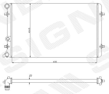 РАДІАТОР | VW GOLF IV CABRIOLET, 04.98 - 10.03 Signeda RA65201A