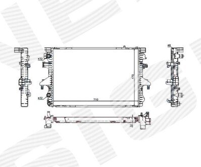 РАДІАТОР | VW TRANSPORTER T5, 04 - 09 Signeda RA65282Q