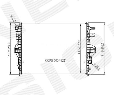 РАДІАТОР | VW TOUAREG (7P5), 04.10 - 07.14 Signeda RA65297