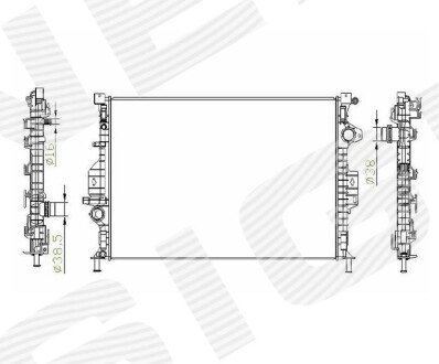 РАДІАТОР | LAND ROVER RANGE ROVER EVOQUE, 03.11 - 05.15 Signeda RA65615A (фото 1)