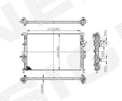 РАДІАТОР | VOLVO S60/V60 (Y20), 04.10 - 05.13 Signeda RA66862