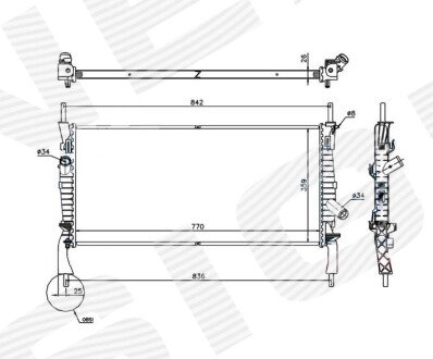 РАДІАТОР | FORD TRANSIT, 06 - 13 Signeda RA69226