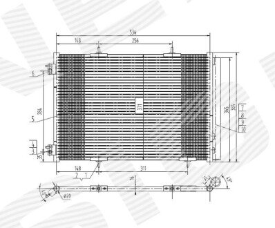 РАДИАТОР КОНДИЦИОНЕРА Signeda RC940055Q (фото 1)