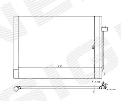 РАДІАТОР КОНДИЦІОНЕРА | BMW X5 (E70), 10.06 - 04.10 Signeda RC940058 (фото 1)