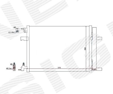 РАДІАТОР КОНДИЦІОНЕРА | OPEL INSIGNIA (G09), 09.08 - 12.13 Signeda RC940134