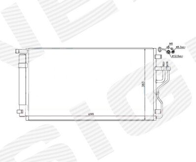 РАДІАТОР КОНДИЦІОНЕРА | KIA SPORTAGE (SL), 10 - 15 Signeda RC940351