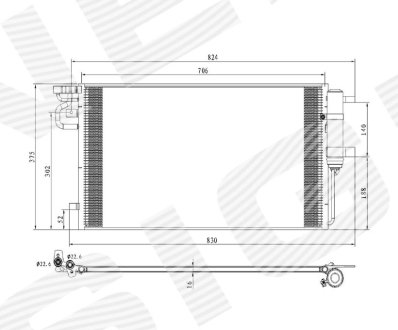 РАДІАТОР КОНДИЦІОНЕРА | FORD TRANSIT CONNECT, 13 - 22 Signeda RC940764