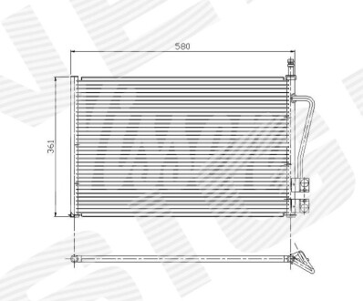 РАДІАТОР КОНДИЦІОНЕРА | FORD FIESTA VI (JHS), 01.02 - 09.05 Signeda RC94587