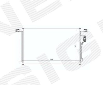 РАДІАТОР КОНДИЦІОНЕРА | HYUNDAI SANTAFE, 07 - 09 Signeda RC94869 (фото 1)