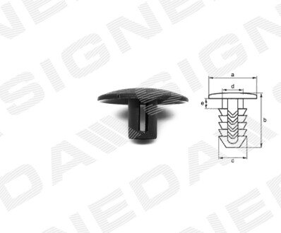 ПЛАСТМАСОВІ КРІПЛЕННЯ | PLASTIC CLIPS Signeda T206510