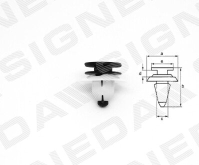 ПЛАСТМАСОВІ КРІПЛЕННЯ | VOLVO S40/V50 (MS/MW), 10.03 - 04.07 Signeda T227610