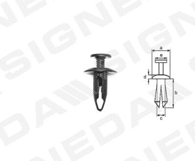 ПЛАСТМАСОВІ КРІПЛЕННЯ | FORD FIESTA VI (JHS), 01.02 - 09.05 Signeda T63410