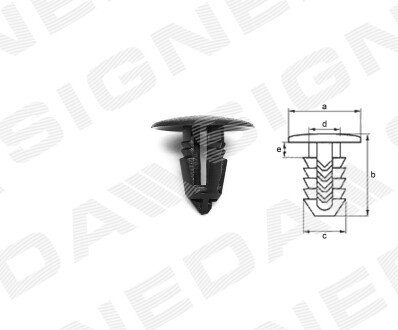 ПЛАСТМАСОВІ КРІПЛЕННЯ | FORD ESCORT VII, 03.95 - 10.98 Signeda TA6110