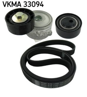 Поликлиновой ременный комплект SKF VKMA33094