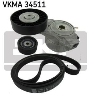 Поликлиновой ременный комплект SKF VKMA34511